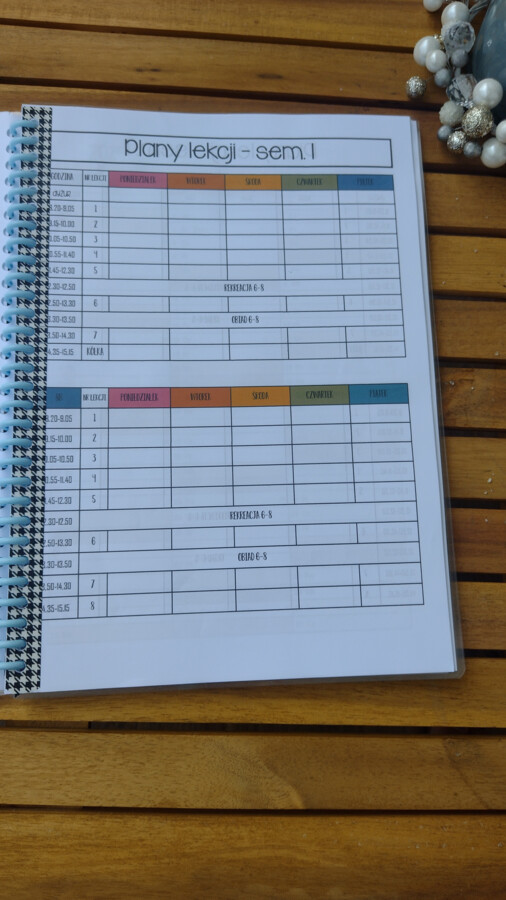 Planner nauczyciela 2024/2025 do samodzielnego druku