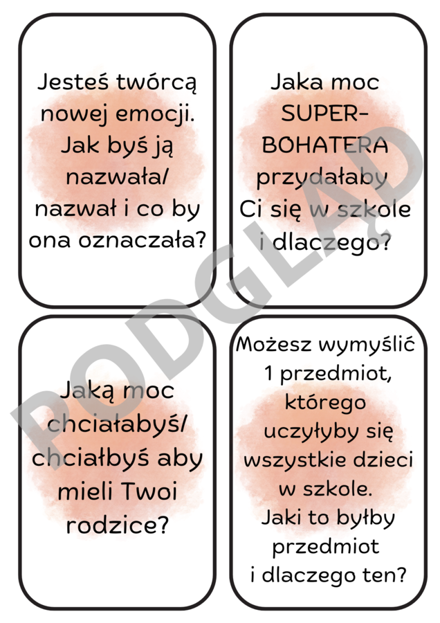 Poznaj (MY) siebie - karty do gry