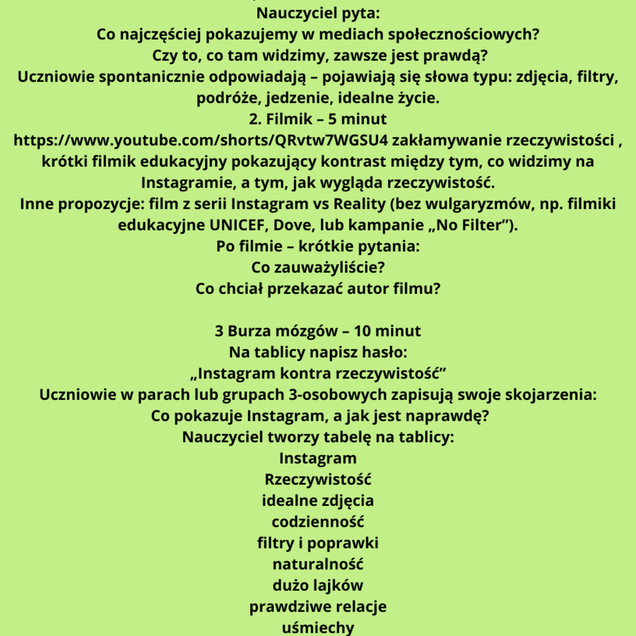Edukacja zdrowotna, scenariusze wszystkich lekcji dla klas 4-8