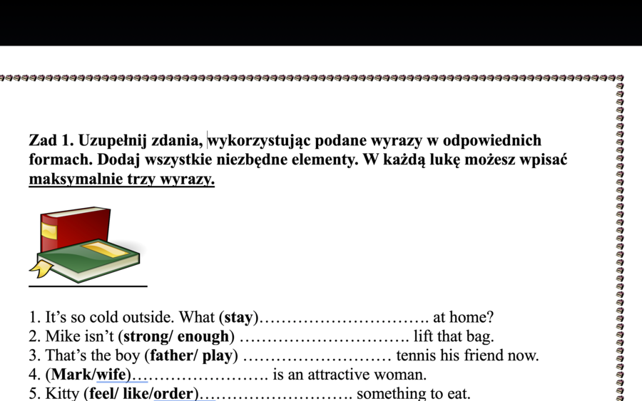 2 ćwiczenia z angielskiego - trening przed egzaminem ósmoklasisty