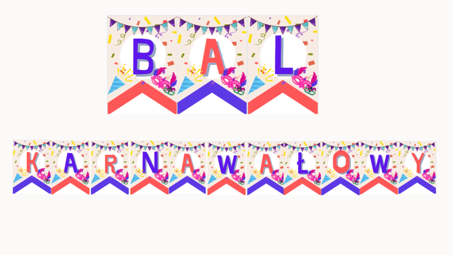 Bal karnawałowy - napis