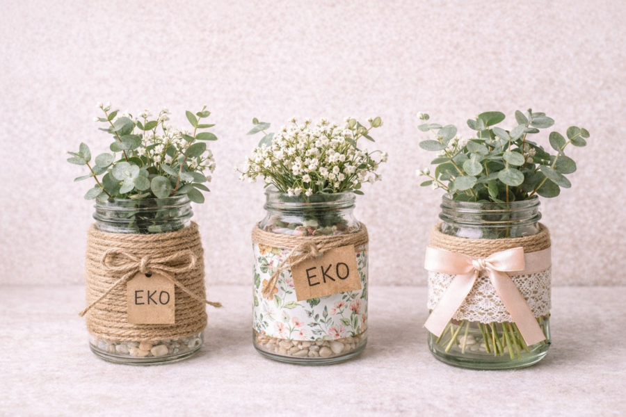 Praca przestrzenna. Wazon z recyklingu