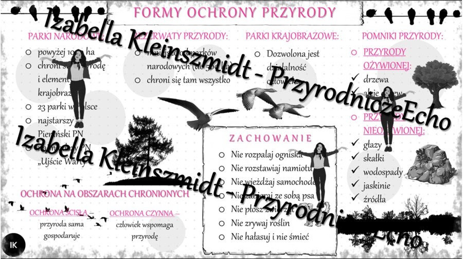Sketchnotka - notatka „Obszary i obiekty chronione” wykonana w power point do edycji. Przyroda 4; „Poznajemy krajobraz najbliższej okolicy”