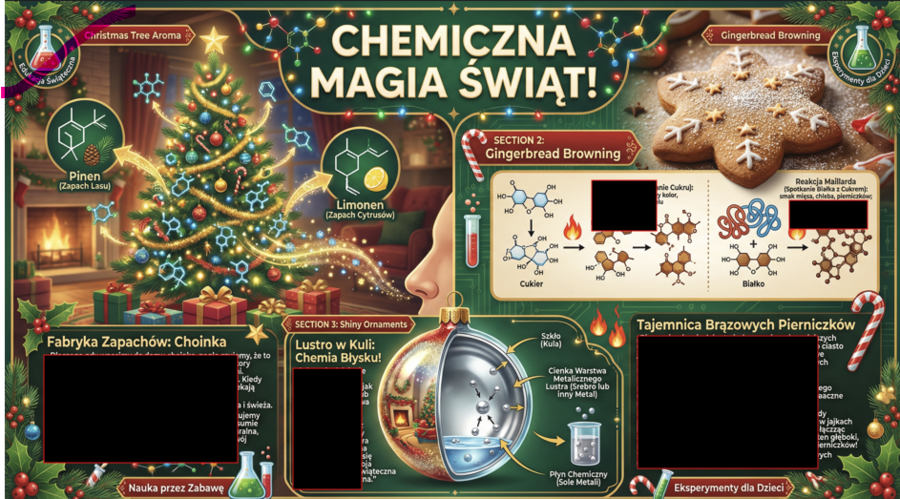 Plakat Świąteczny - Chemiczna Magia Świąt