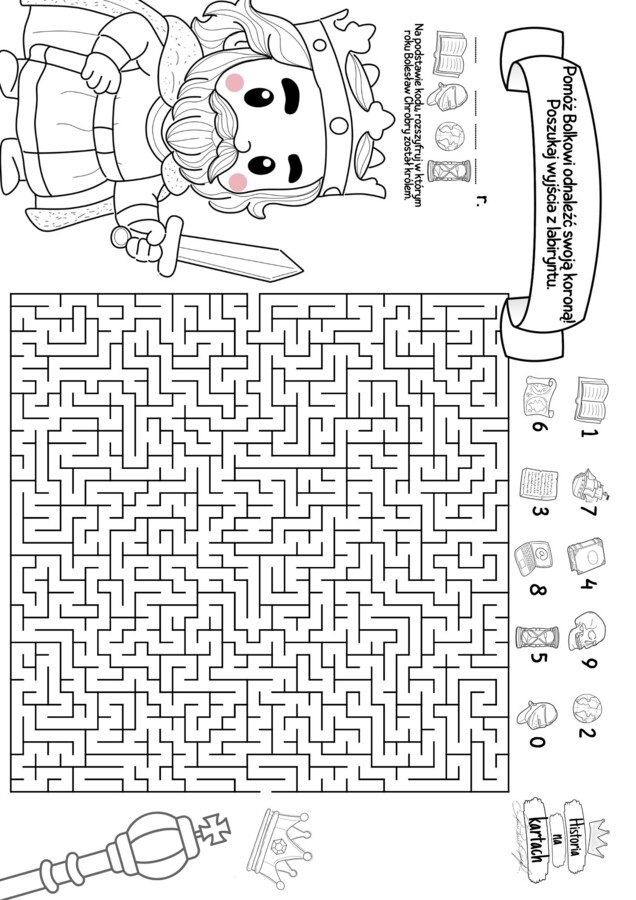 Historia dla najmłodszych. Kolorowanki i łamigłówki z bohaterami Polski.