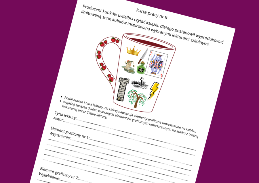 "BALLADYNA” – lektury- kl. 4-8 – ikonki – powtórzenie – powtórka – egzamin – karta pracy