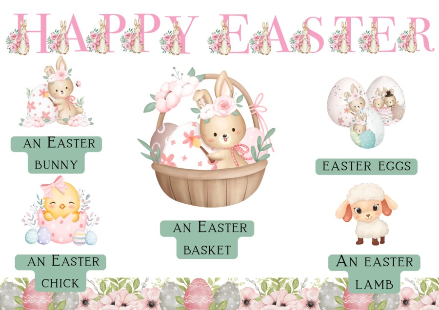 Easter kolorowa gazetka 20 elementów