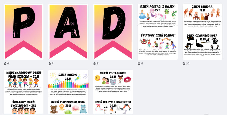 Gazetka na drzwi klasowe – święta nietypowe listopad