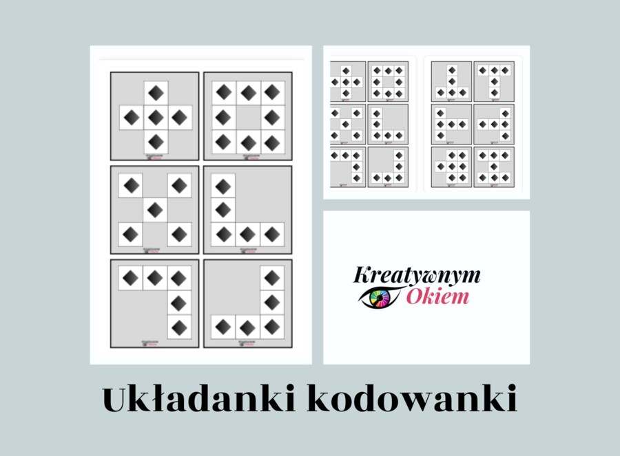 Układanki lewopółkulowe - zestaw 48 kart do kodowania