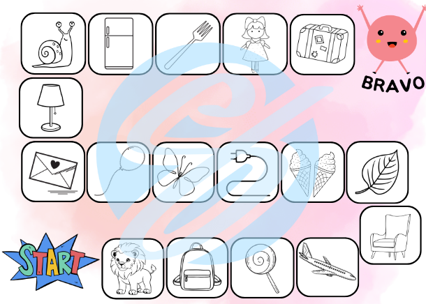 LOGOPEDYCZNA GRA PLANSZOWA GŁOSKA L ĆWICZENIA UTRWALANIE