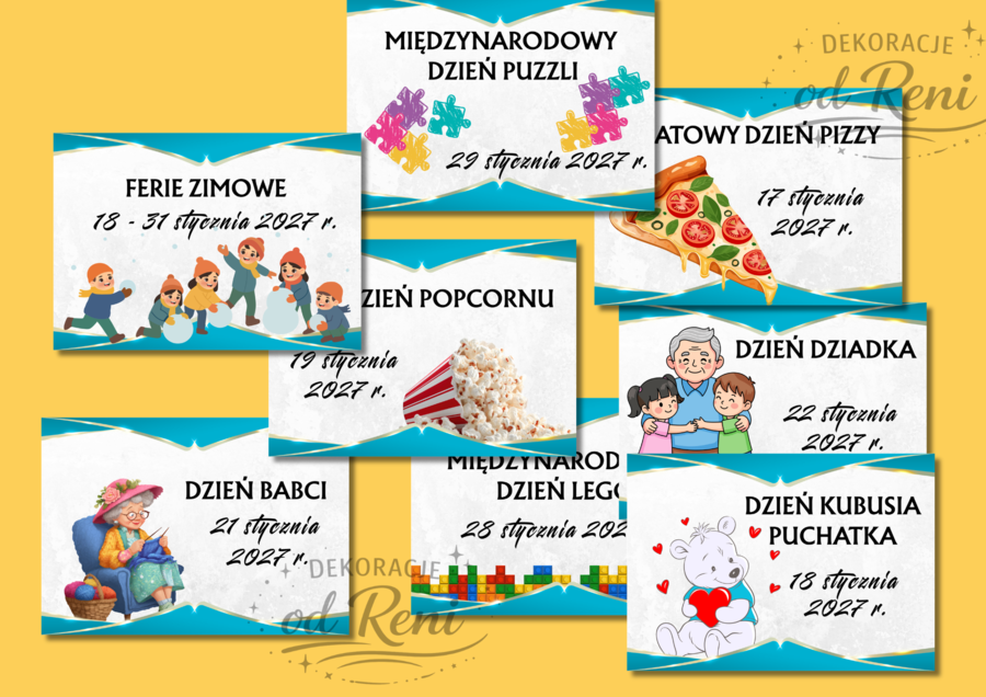 Kalendarz świąt, dni nietypowych i ważnych dat w roku szkolnym 2026/2027 wersja 2