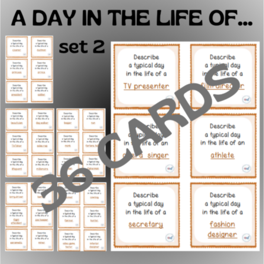A DAY IN THE LIFE OF… CARDS SET 2