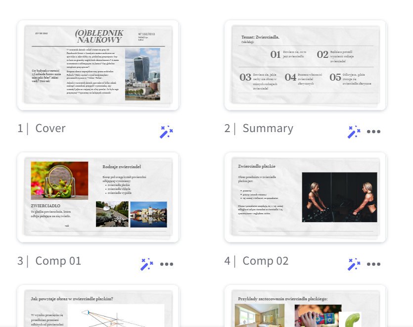 Rodzaje zwierciadeł