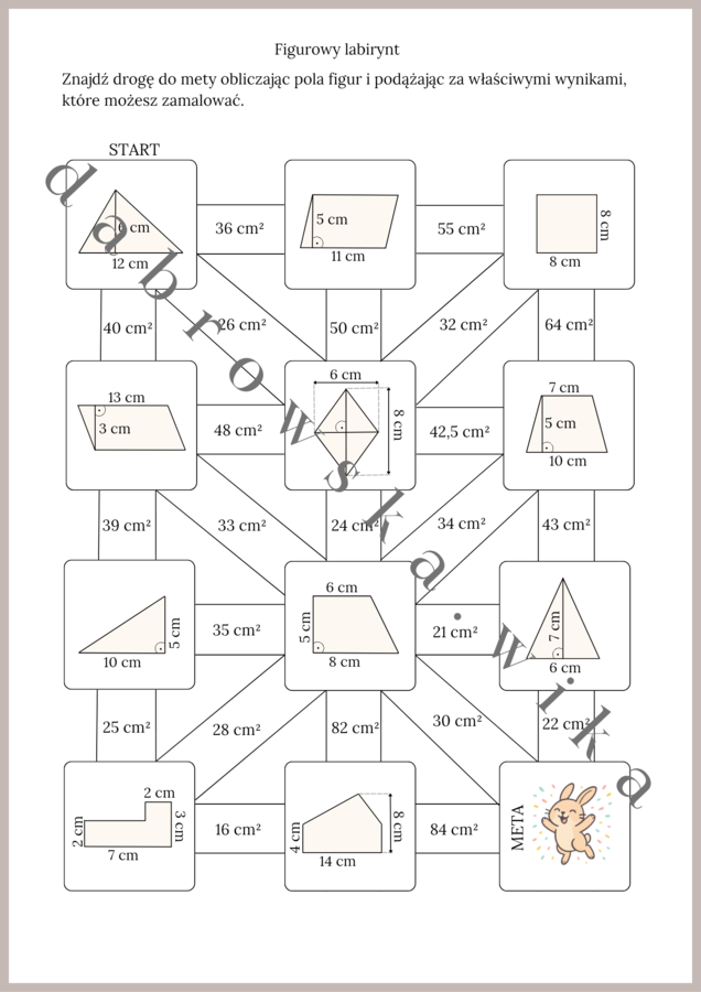 Figurowy labirynt - pola figur