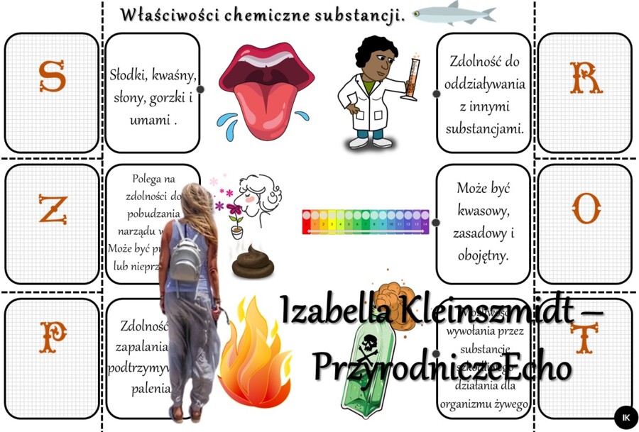 Notatka okienkowa/stacja zadaniowe/notatka/notatka graficzna/karta pracy/sketchnotka „Substancje i ich właściwości”, „Właściwości fizyczne i chemiczne substancji” w pdf. Chemia 7, dział „Substancje”. Materiał wykonany na podstawie podręcznika z wydawnict