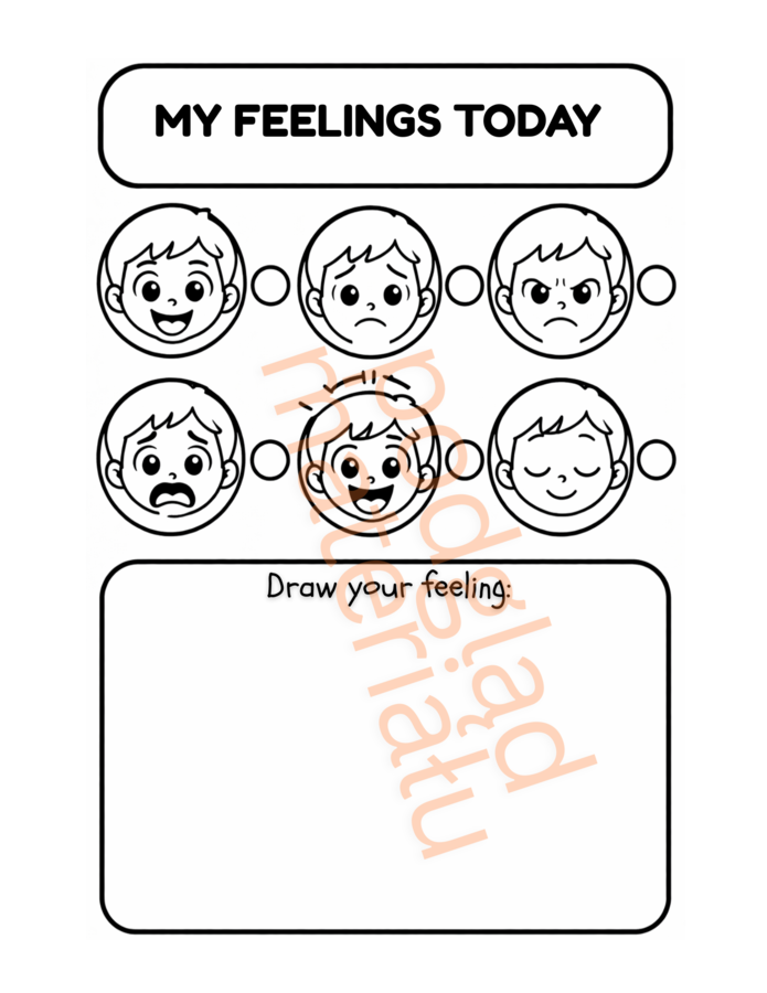 Emotions & Feelings for Kids – emocje po angielsku | kolorowanka i karty pracy PDF