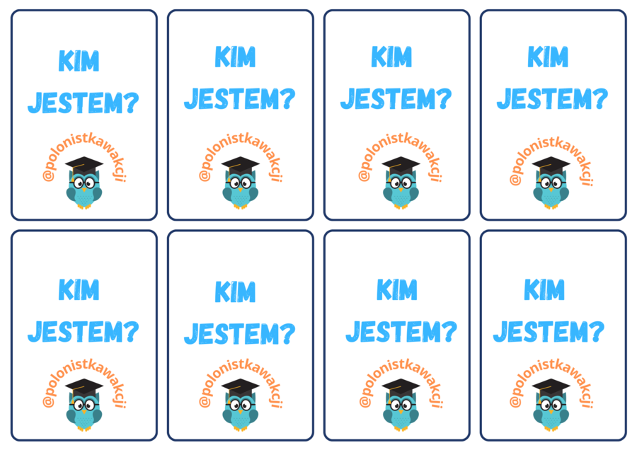 Gra ,,KIM JESTEM? Lektury 7-8"