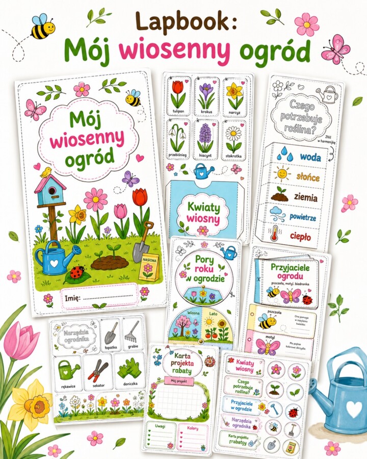 Lapbook. Mój wiosenny ogród