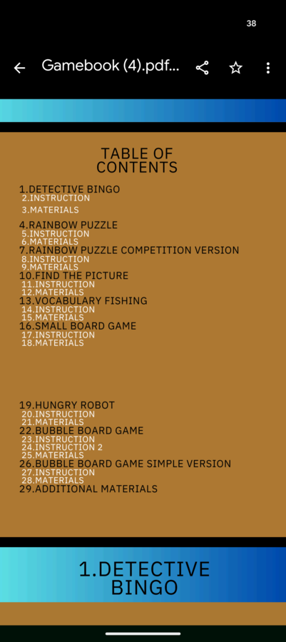 Gamebook  (English for Young Learners)