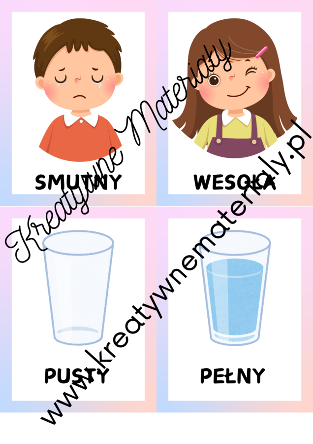 Przeciwieństwa - zestaw 52 kart