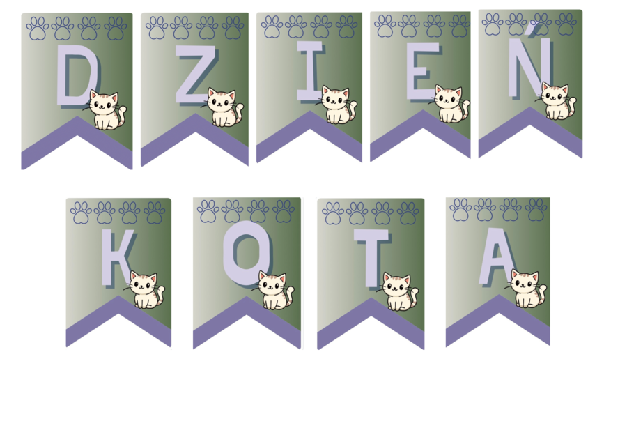 Dzień kota - napis