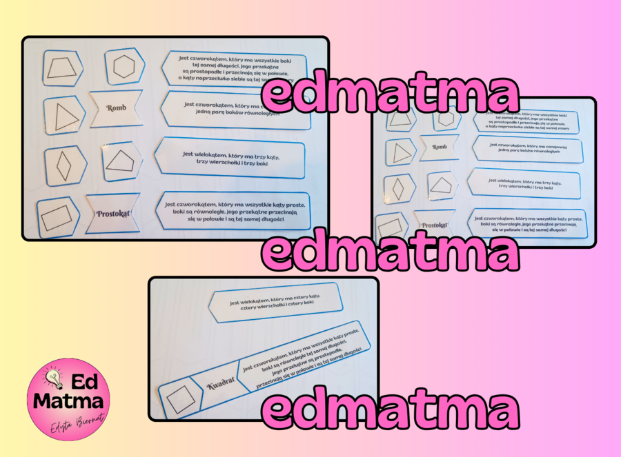 Aktywizująca Geometria: Układanka, Wklejka i Powtórka w jednym! (32 pojęcia)