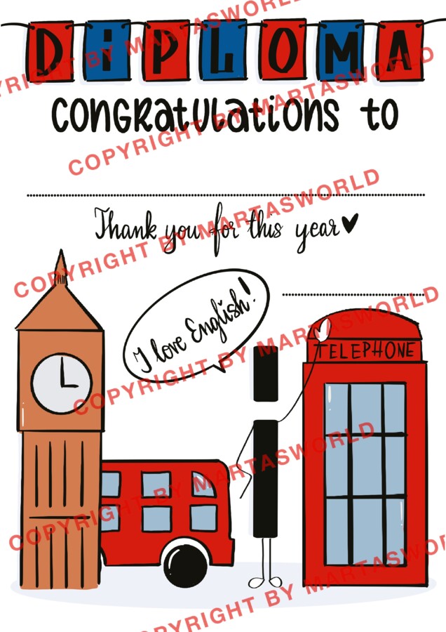 Diploma - Dyplom Językowych Osiągnięć 🇬🇧👏🏻💫