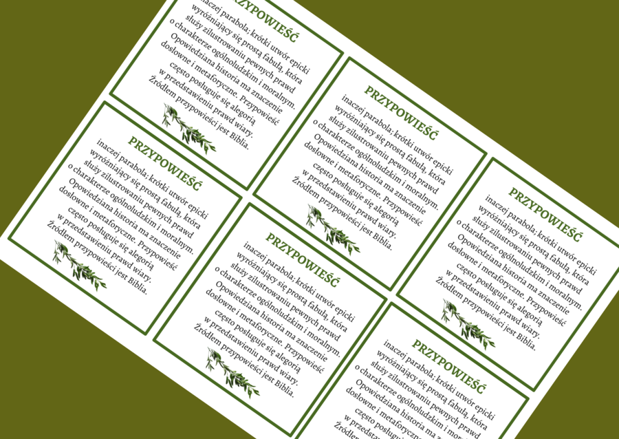 PRZYPOWIEŚĆ - epika – cechy – wklejka