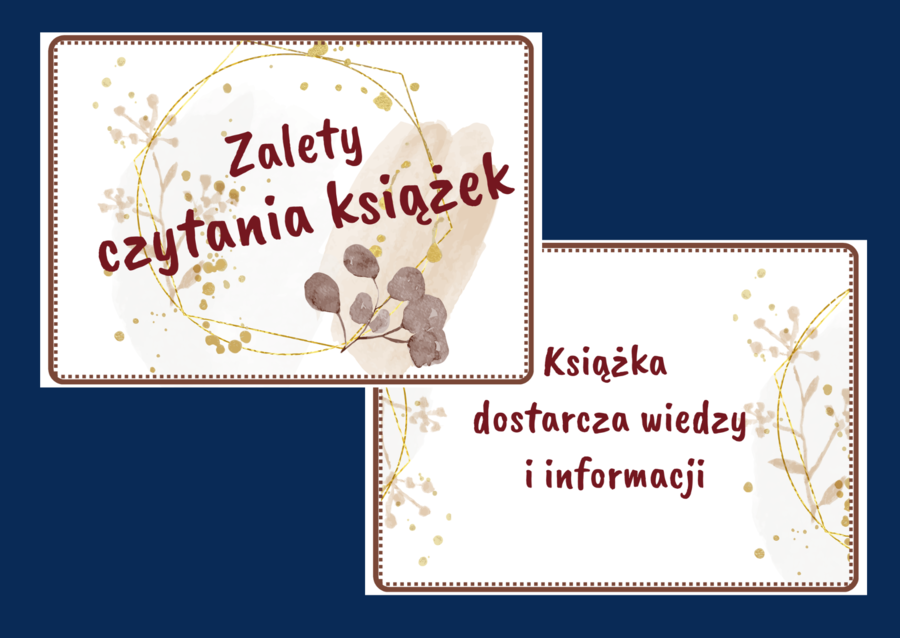 ZALETY CZYTANIA KSIĄŻEK – gazetka – biblioteka – język polski – 14 stron – wersja 3