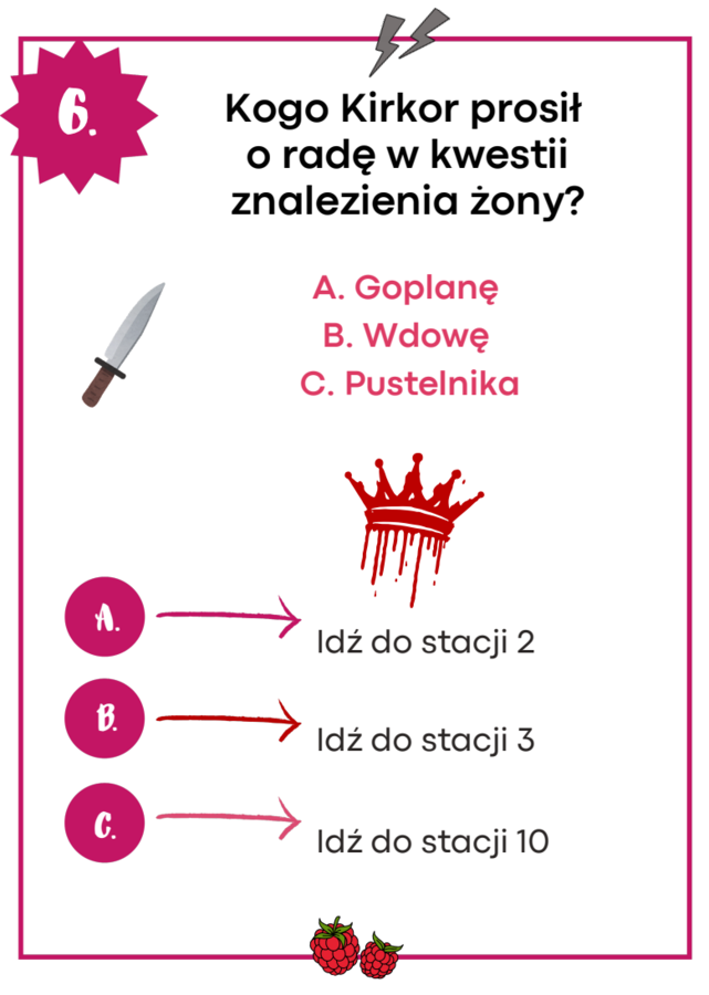 "Balladyna" - stacje zadaniowe (lekcja w ruchu)