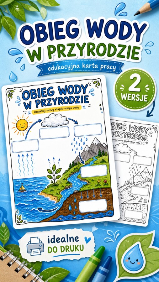 Sketchnotka. Obieg wody w przyrodzie