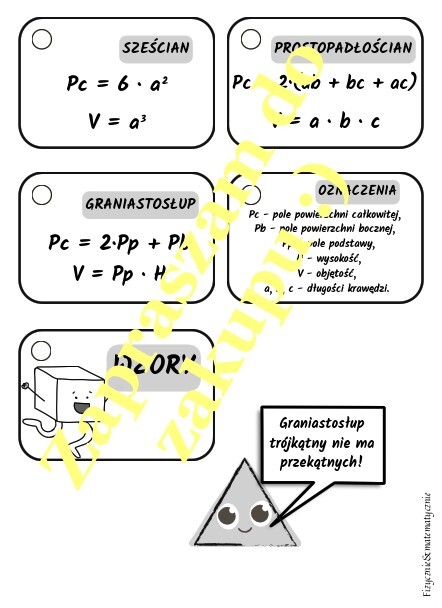 Lapbook Graniastosłupy - propozycja materiałów.