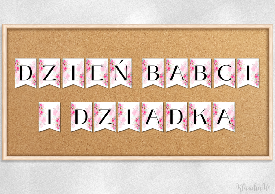 Girlanda „Dzień Babci i Dziadka” – wersja 4