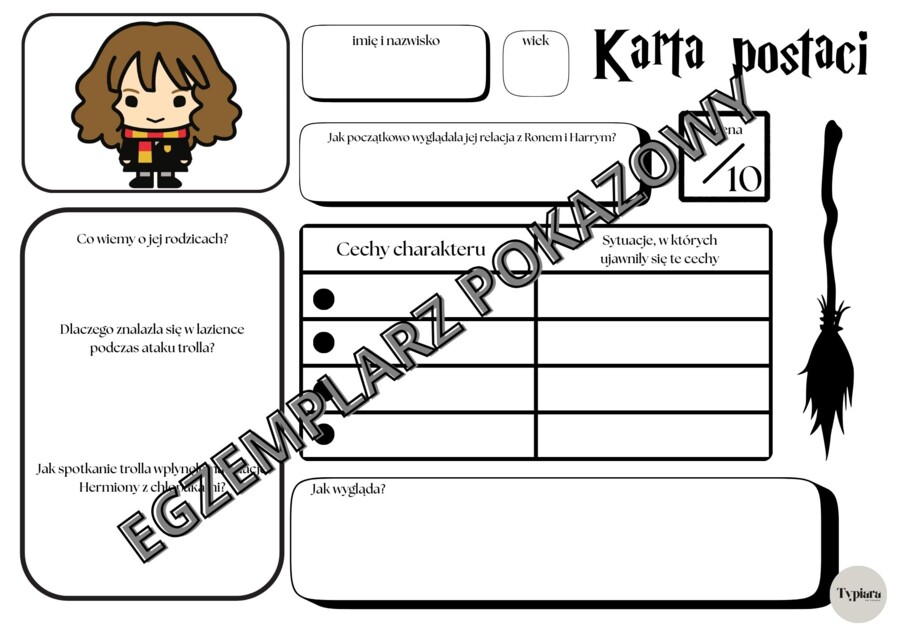 Karty postaci - "Harry Potter i Kamień Filozoficzny"