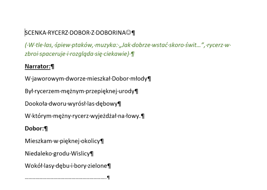 Scenariusz przedstawienia na jubileusz miejscowości