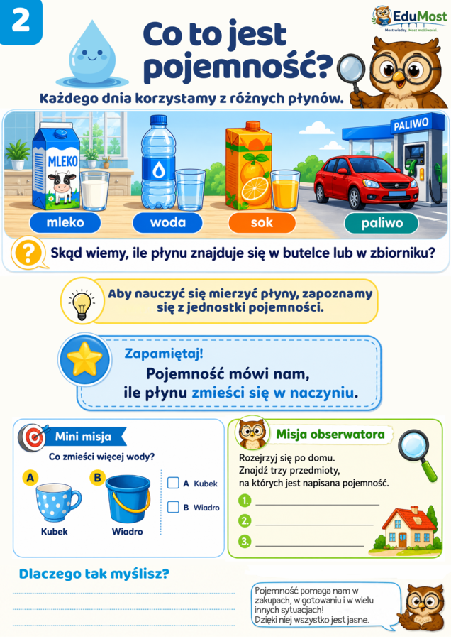 Mistrz Pojemności – litry i mililitry | Klasa 4 | PDF | EduMost