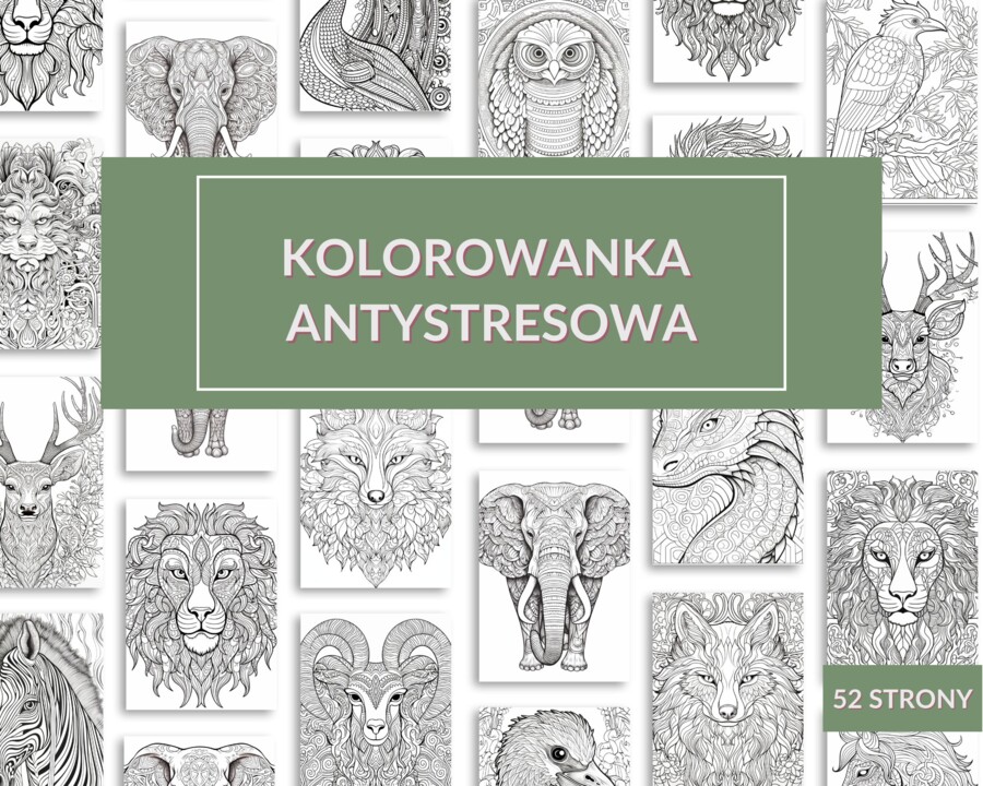 Kolorowanka antystresowa - zwierzęta