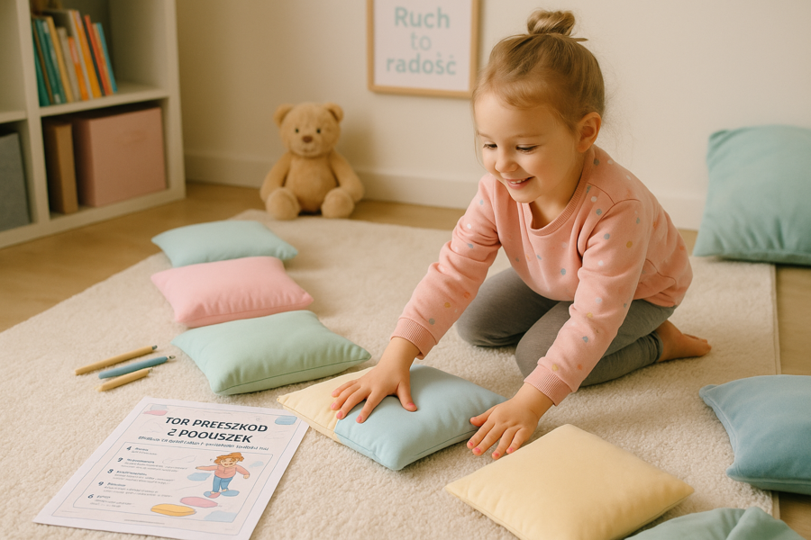 Tor przeszkód z poduszek