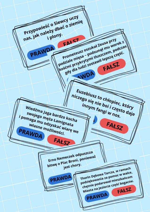 Prawda/ fałsz - lektury 4-6