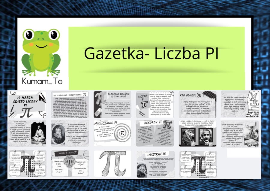 Gazetka- Liczba PI (cz/b)
