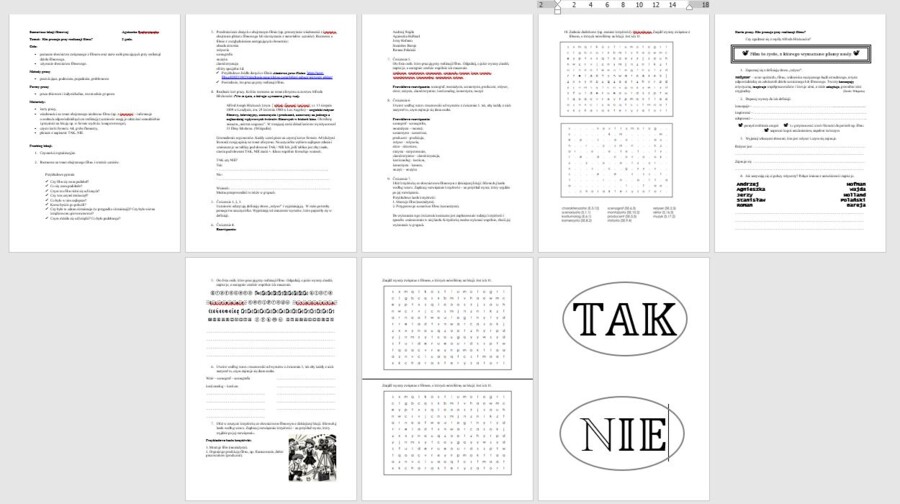 Lekcja filmowa po obejrzeniu dowolnego filmu fabularnego, Materiał dla dla klas 4-6, 90 minut, Scenariusz lekcji, karta pracy, Z odpowiedziami.