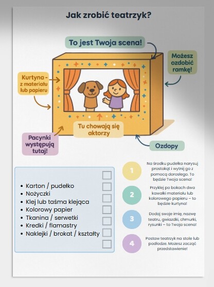 Teatrzyk domowy z pacynkami