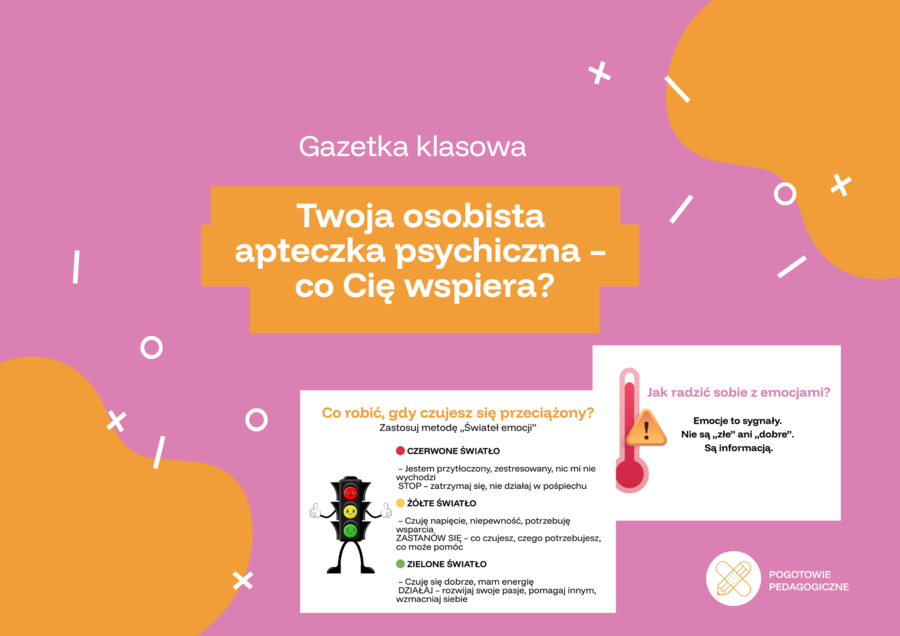 Gazetka na cały rok- odporność psychiczna. Klasy 4-8 szkoły podstawowej.