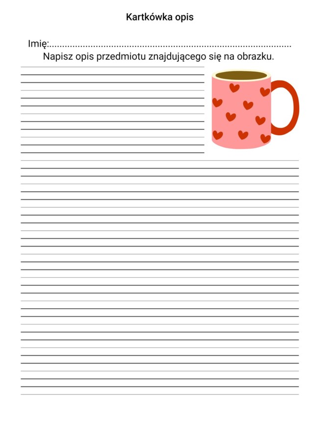 Kartkówka - opis przedmiotu klas 2-3