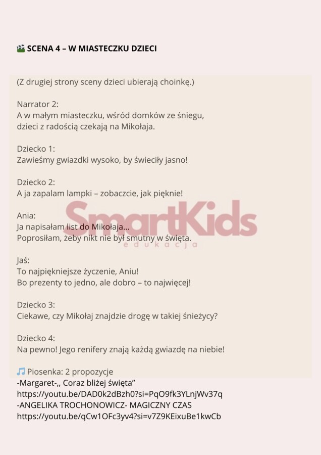 Przedstawienie/Jasełka -,,Świąteczna misja Świętego Mikołaja”🎅🏼