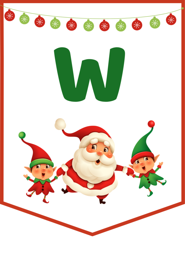 WITAJ ŚWIĘTY MIKOŁAJU – MIKOŁAJKI – Mikołaj – GIRLANDA – biblioteka – świetlica – przedszkole – gazetka – wersja 2