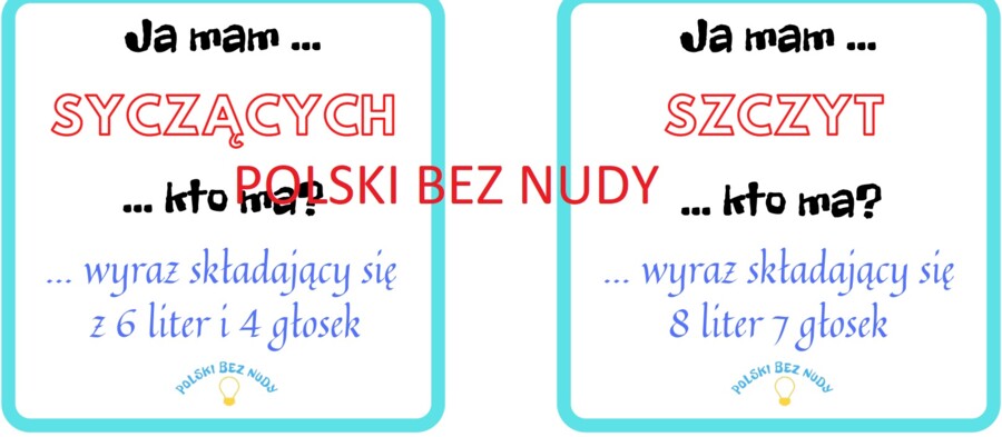 Litery a głoski - Ja mam, kto ma