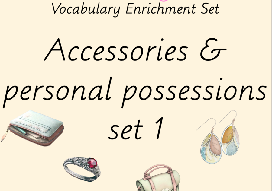 Zestaw kart obrazkowych: ACCESORIES and PERSONAL POSSESSIONS SET 1