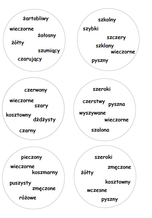 Zestaw kart typu dobble - gry logopedyczne