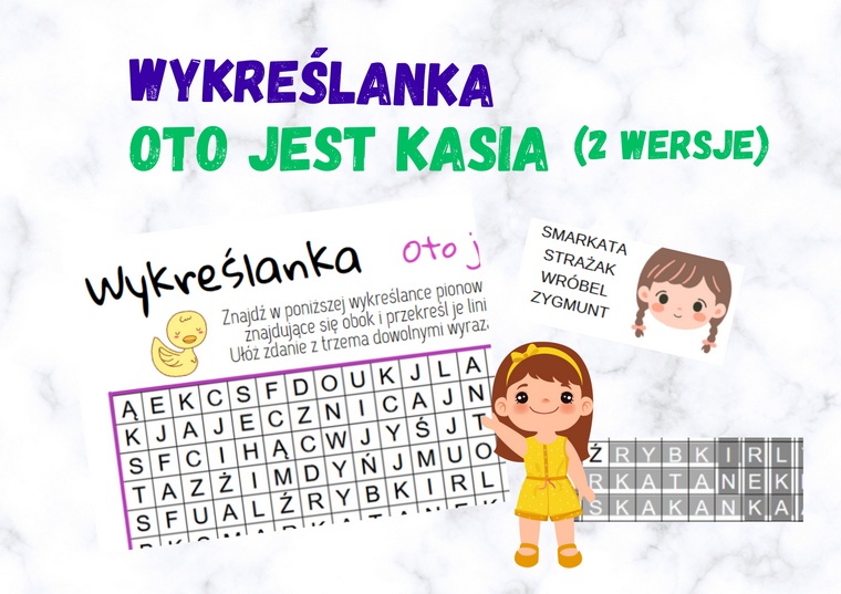 Wykreślanka – Oto jest Kasia (2 wersje)